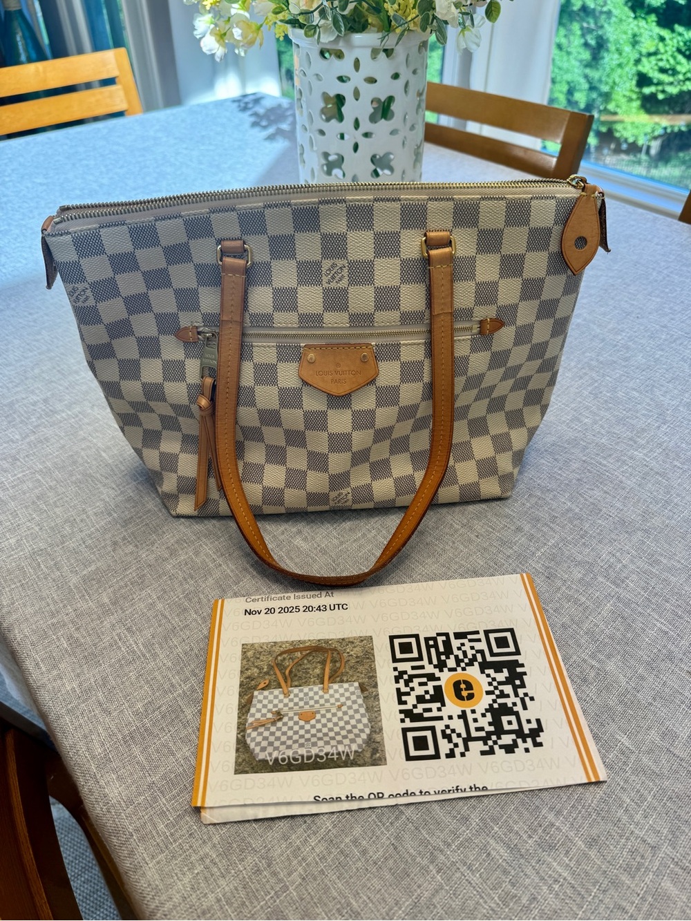 🎀 Louis Vuitton Damier Azur Lena PM with certificate of authenticity - Picture 10 of 10